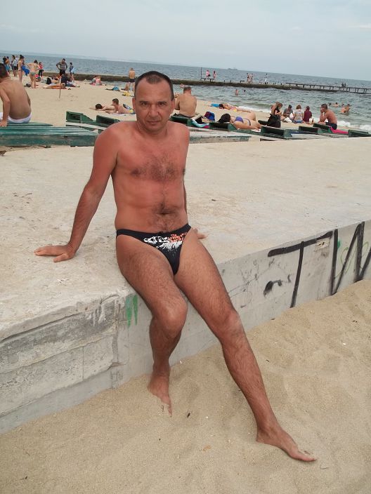 Геннадій на пляжі в Одесі