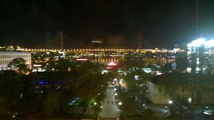 Вид из окна ночью