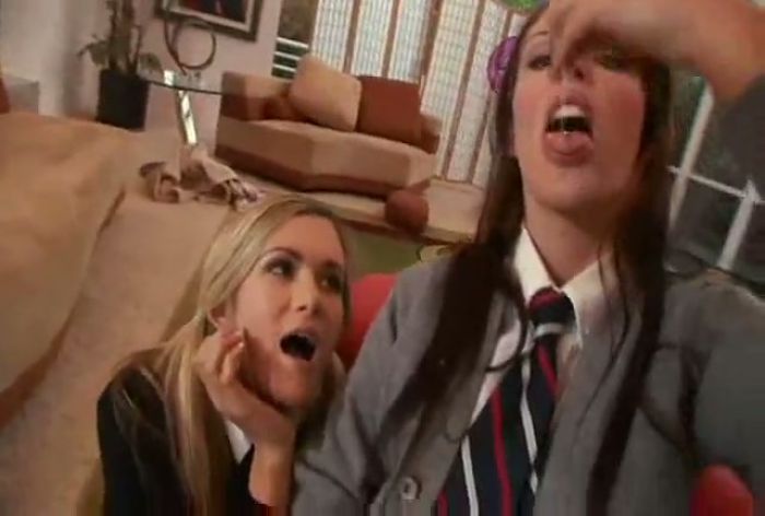 три девочки на один член